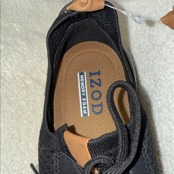 Izod Bannister Shoes Black Men's Lace-Up Sneakers Memory Foam Size 11 - Picture 11 of 13